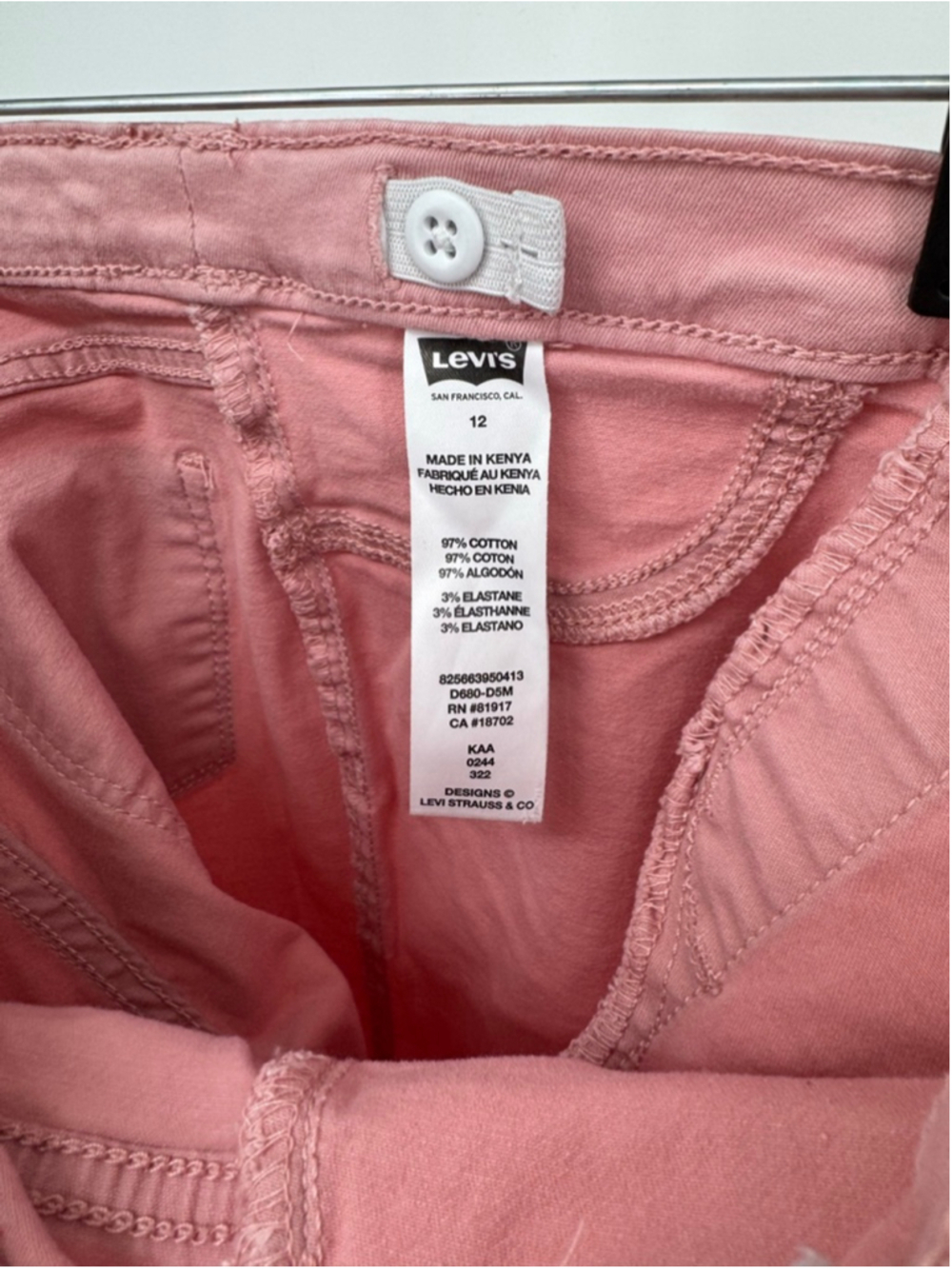 Levi's Women's Pink Pull-On Jeggings Size 12 - Picture 4 of 4